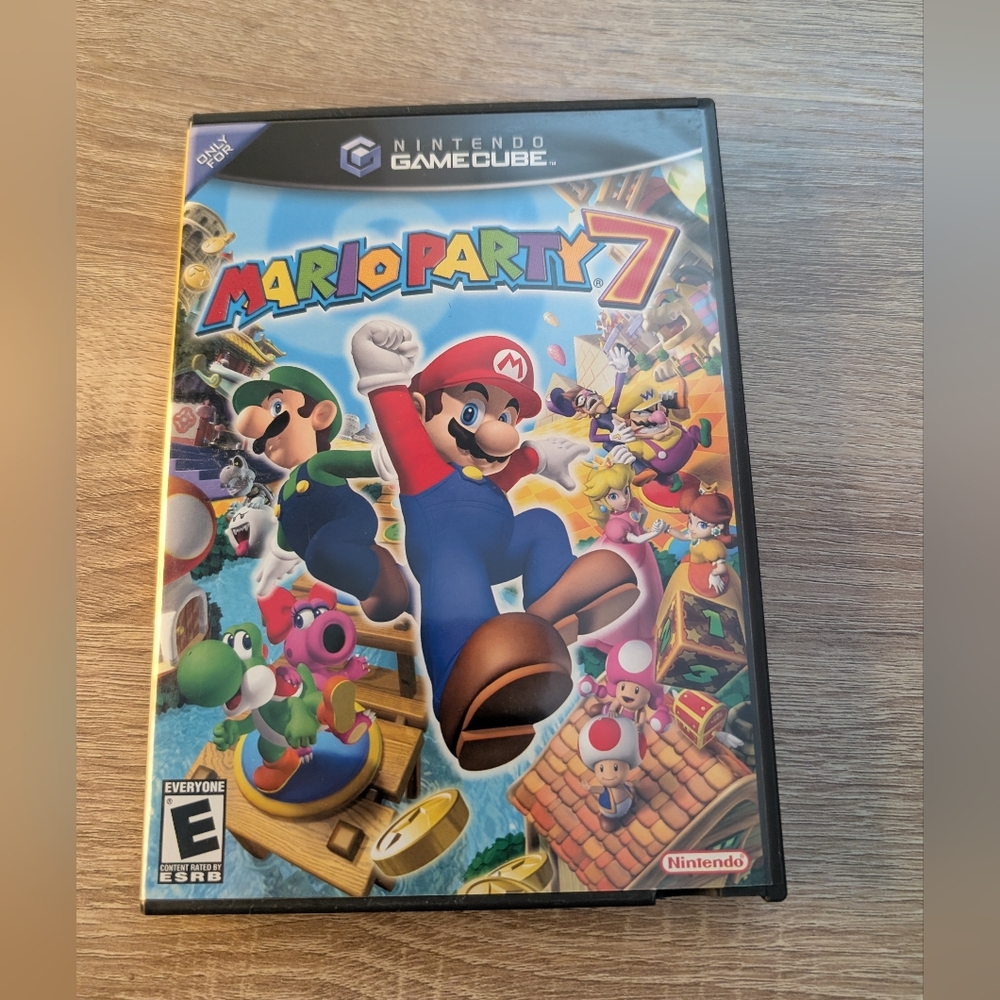 Nintendo GameCube Mario Party 7 Video Game - Black Case,  Original Owner